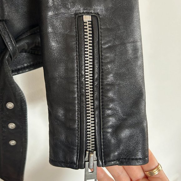 All Saints Balfern Leather Jacket - Picture 4 of 7